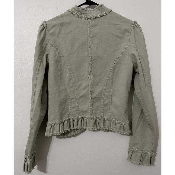 Agapo Woman's Green Waist Jacket Small Metal Button - Picture 2 of 7